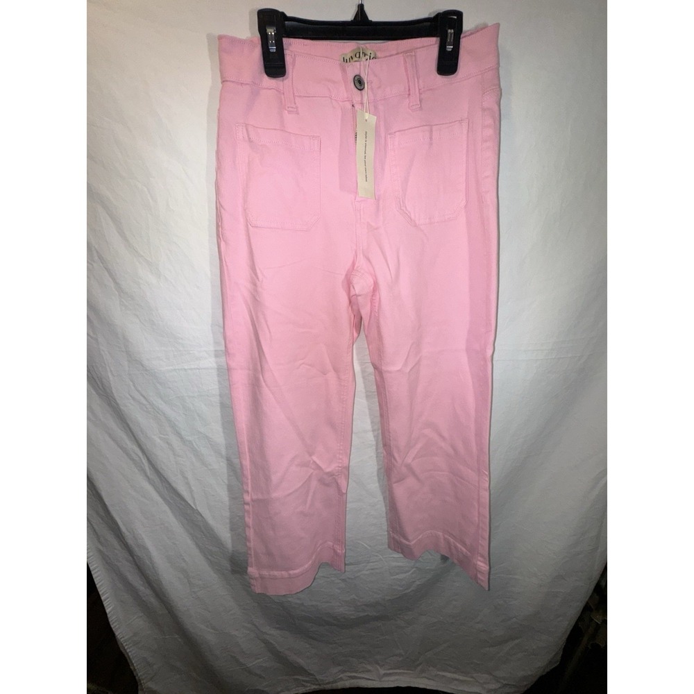 luvamia Jeans Flex-stretch Wide Leg High Waisted Light Pink SZ. Small NWT